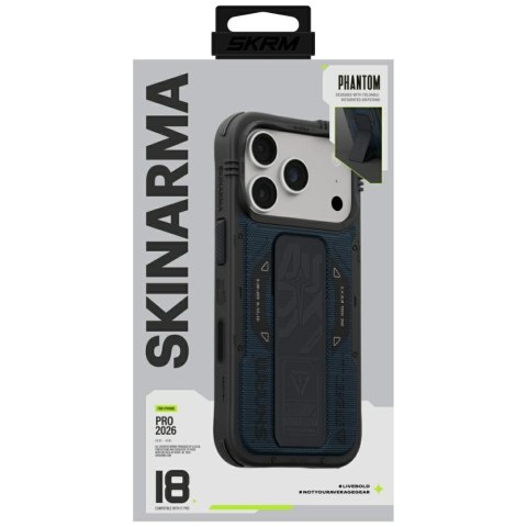 Etui Skinarma phantom magsafe + grip stand do iphone 18 pro / 17 pro niebieski
