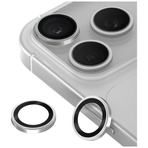 Szkło na obiektyw aparatu uniq optix prime camera lens protector do iphone 18 pro / iphone 18 pro max srebrny z aplikatorem