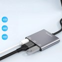 Hub wozinsky whch-01 usb-c pd 100w hdmi 4k@30hz usb-a 10gbps - szary