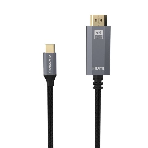 Kabel wozinsky wcch-01 usb-c - hdmi 4k 60hz 1,8m - czarny