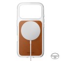 Nomad clear leather case - etui do iphone 18 pro / 17 pro kompatybilne z magsafe, skóra horween (saddle)