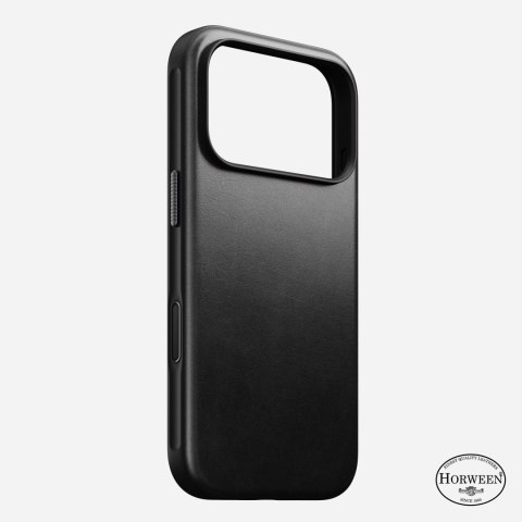 Nomad modern leather case - etui do iphone 18 pro / 17 pro kompatybilne z magsafe, skóra horween (czarny)
