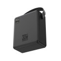 Powerbank wozinsky w8-b 100000mah 30w 2xusb-a i 2xusb-c z latarką - czarny