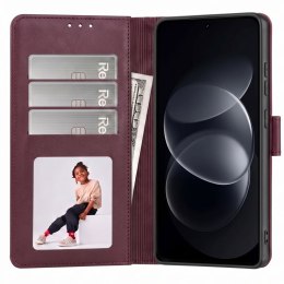 Etui tech-protect portfelowe wallet xiaomi Redmi note 17 pro 5g Mulberry / Bordowy