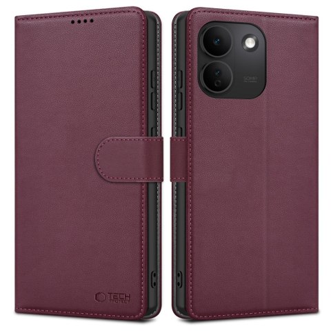 Etui tech-protect portfelowe wallet xiaomi Redmi note 17 pro max 5g Mulberry / Bordowy