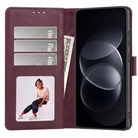 Etui tech-protect portfelowe wallet xiaomi Redmi note 17 pro max 5g Mulberry / Bordowy