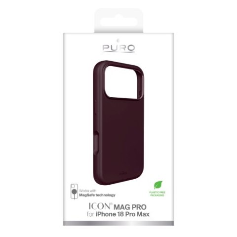 Puro icon mag pro - etui do iphone 18 pro max / 17 pro max kompatybilne z magsafe (deep cherry)