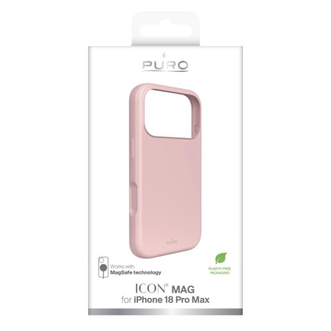 Puro icon mag - etui do iphone 18 pro max / 17 pro max kompatybilne z magsafe (pink)