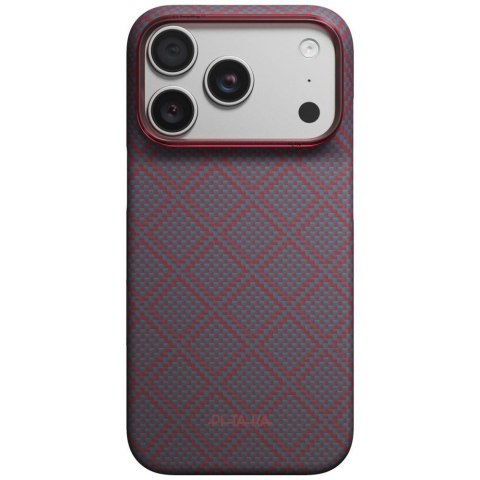 Etui pitaka edge case argyle MAGSAFE do iphone 18 PRO / 17 PRO niebiesko-czerwony
