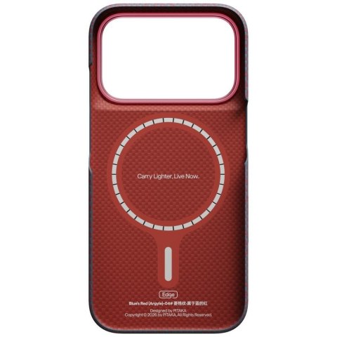 Etui pitaka edge case argyle MAGSAFE do iphone 18 PRO / 17 PRO niebiesko-czerwony