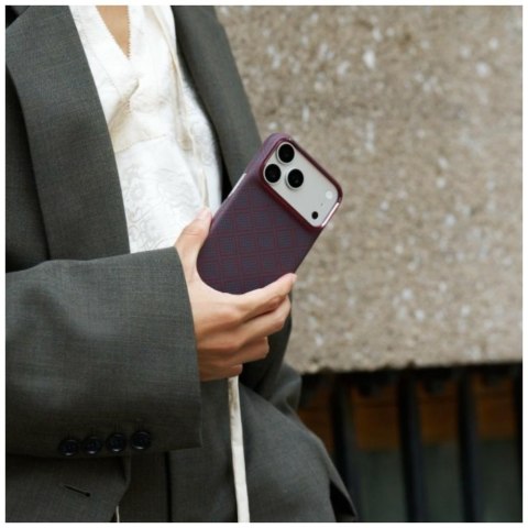 Etui pitaka edge case argyle MAGSAFE do iphone 18 PRO / 17 PRO niebiesko-czerwony