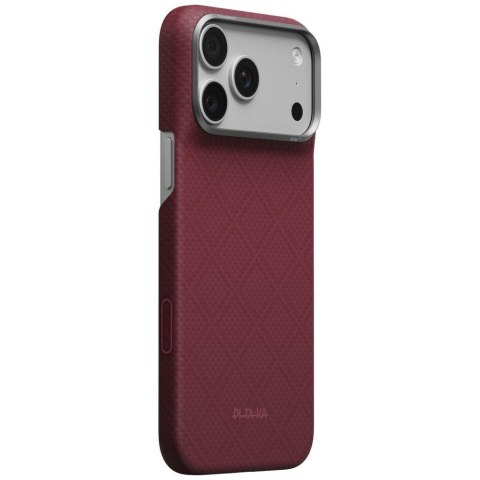 Etui pitaka edge case argyle MAGSAFE do iphone 18 PRO MAX / 17 PRO MAX burgundowy