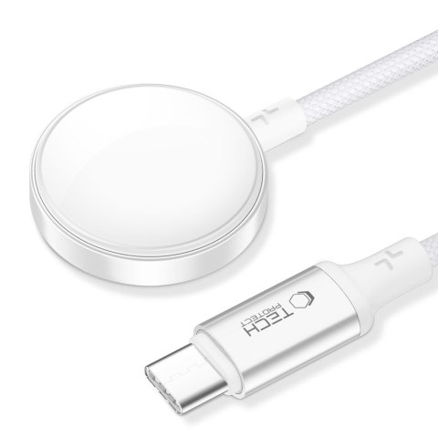 Tech-protect mc02 ultraboost magnetic charger type-c cable 100cm Apple watch białe