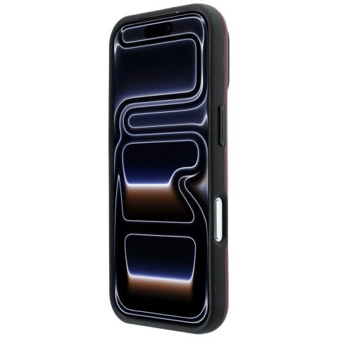 Etui bmw m blue perfo metal logo magsafe do iphone 18 pro / 17 pro bordowy