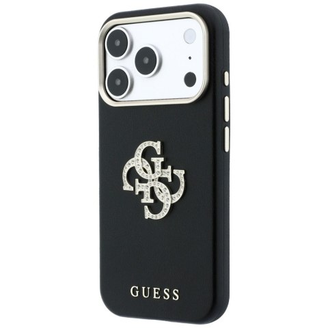 Etui guess smooth & big strass logo do iphone 18 pro / 17 pro czarny