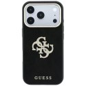 Etui guess smooth & big strass logo do iphone 18 pro / 17 pro czarny