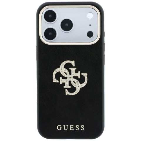 Etui guess smooth & big strass logo do iphone 18 pro / 17 pro czarny