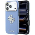 Etui guess smooth & big strass logo do iphone 18 pro / 17 pro niebieski