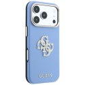 Etui guess smooth & big strass logo do iphone 18 pro / 17 pro niebieski