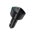 Ładowarka samochodowa Acefast B18 200 W 2x USB-C + USB-A - czarna