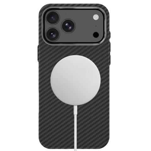 Etui Tech-Protect Ion Carbon MagSafe iPhone 17 PRO / 18 PRO - czarno-srebrne