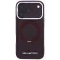 Etui Karl Lagerfeld ring stand 360 saffiano classic logo magsafe do iphone 18 pro max / 17 pro max burgundowy