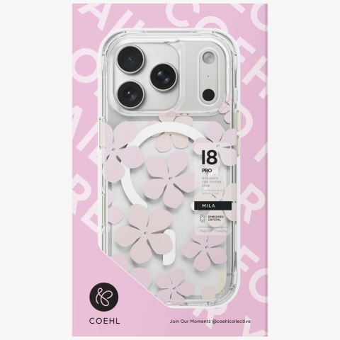 Etui UNIQ Coehl Mila do iPhone 18 Pro / 17 Pro Magnetic Charging różowy
