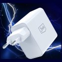 Ładowarka Sieciowa 3MK FlowPower USB-A + USB-C 45W PD 3.0 QC4+ biały