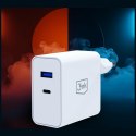 Ładowarka Sieciowa 3MK FlowPower USB-A + USB-C 45W PD 3.0 QC4+ biały