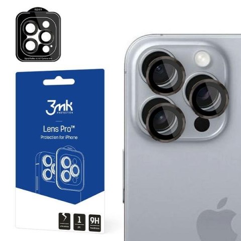 Ochrona na obiektyw aparatu 3MK Lens Protection Pro do Apple iPhone 16 Pro/ 16 Pro Max Titanium Grey