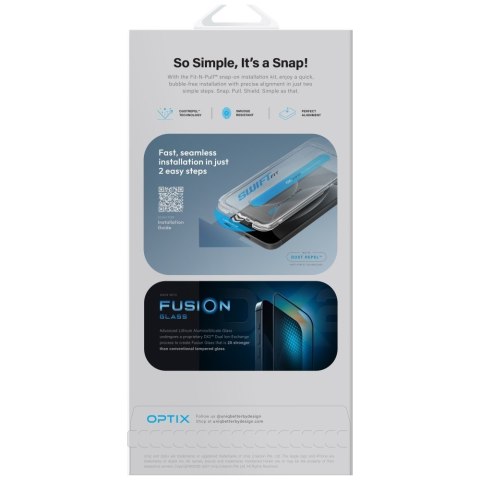 Szkło hartowane UNIQ Optix SwiftFit Vivid DX2 do iPhone 18 Pro Max z aplikatorem
