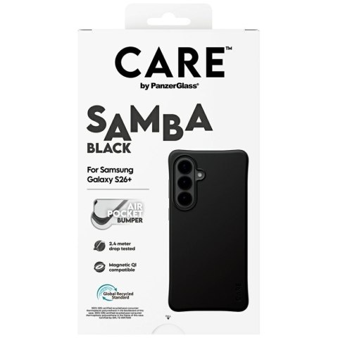 Etui CARE by PanzerGlass Samba Black Qi do Samsung Galaxy S26+ czarny