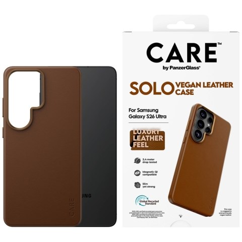 Etui CARE by PanzerGlass Solo Qi do Samsung Galaxy S26 Ultra brązowy