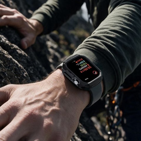Etui ochronne Spigen Rugged Armor do Apple Watch 12 (42mm) - Czarny Mat