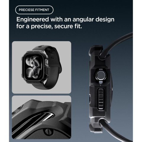 Etui ochronne Spigen Rugged Armor do Apple Watch 12 (42mm) - Czarny Mat