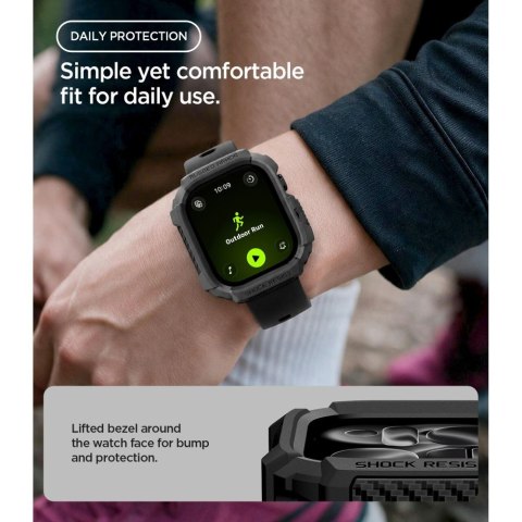 Etui ochronne Spigen Rugged Armor do Apple Watch 12 (42mm) - Czarny Mat