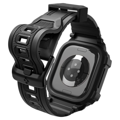 Pancerne etui z paskiem Spigen Rugged Armor Pro do Apple Watch 12 (42mm) - Czarny Mat