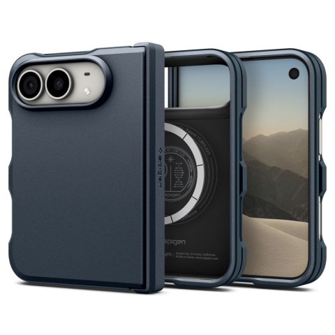 Etui pancerne Spigen Tough Armor Mag MagSafe do iPhone Duo szare (Metal Slate)