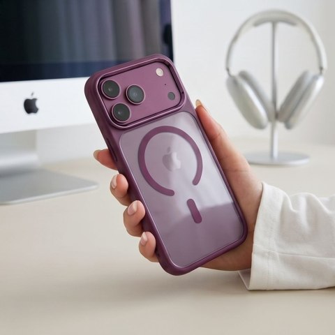 Etui ochronne Tech-Protect MagMat MagSafe do iPhone 17 Pro / 18 Pro - Bordo/Clear