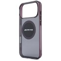 Etui AMG IML Transparent Bicolor Block MagSafe do iPhone 18 Pro Max / 17 Pro Max czarny/burgund