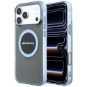 Etui AMG IML Transparent Bicolor Block MagSafe do iPhone 18 Pro Max / 17 Pro Max czarny/niebieski