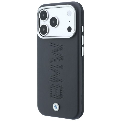 Etui BMW Sign Centered Deboss MagSafe do iPhone 18 Pro Max / 17 Pro Max szary