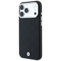 Etui BMW Sign Deboss Quilted Metal Logo MagSafe do iPhone 18 Pro / 17 Pro czarny