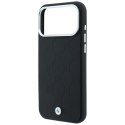 Etui BMW Sign Deboss Quilted Metal Logo MagSafe do iPhone 18 Pro / 17 Pro czarny