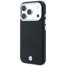 Etui BMW Sign Inclined Deboss Letters MagSafe do iPhone 18 Pro Max / 17 Pro Max czarny