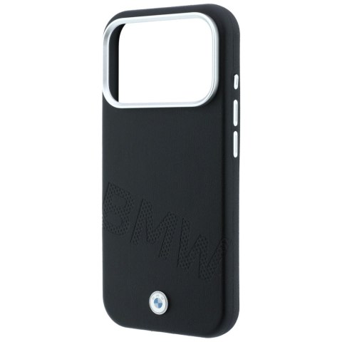 Etui BMW Sign Inclined Deboss Letters MagSafe do iPhone 18 Pro Max / 17 Pro Max czarny