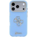 Etui Guess IML 4G Script Metal do iPhone 18 Pro Max / 17 Pro Max jasno niebieski