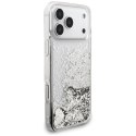 Etui Guess Liquid Glitter 4G Charms do iPhone 18 Pro Max / 17 Pro Max srebrny
