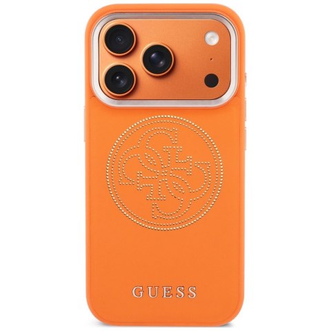 Etui Guess Perforated 4G MagSafe do iPhone 18 Pro / 17 Pro pomarańczowy