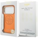 Etui Guess Perforated 4G MagSafe do iPhone 18 Pro / 17 Pro pomarańczowy